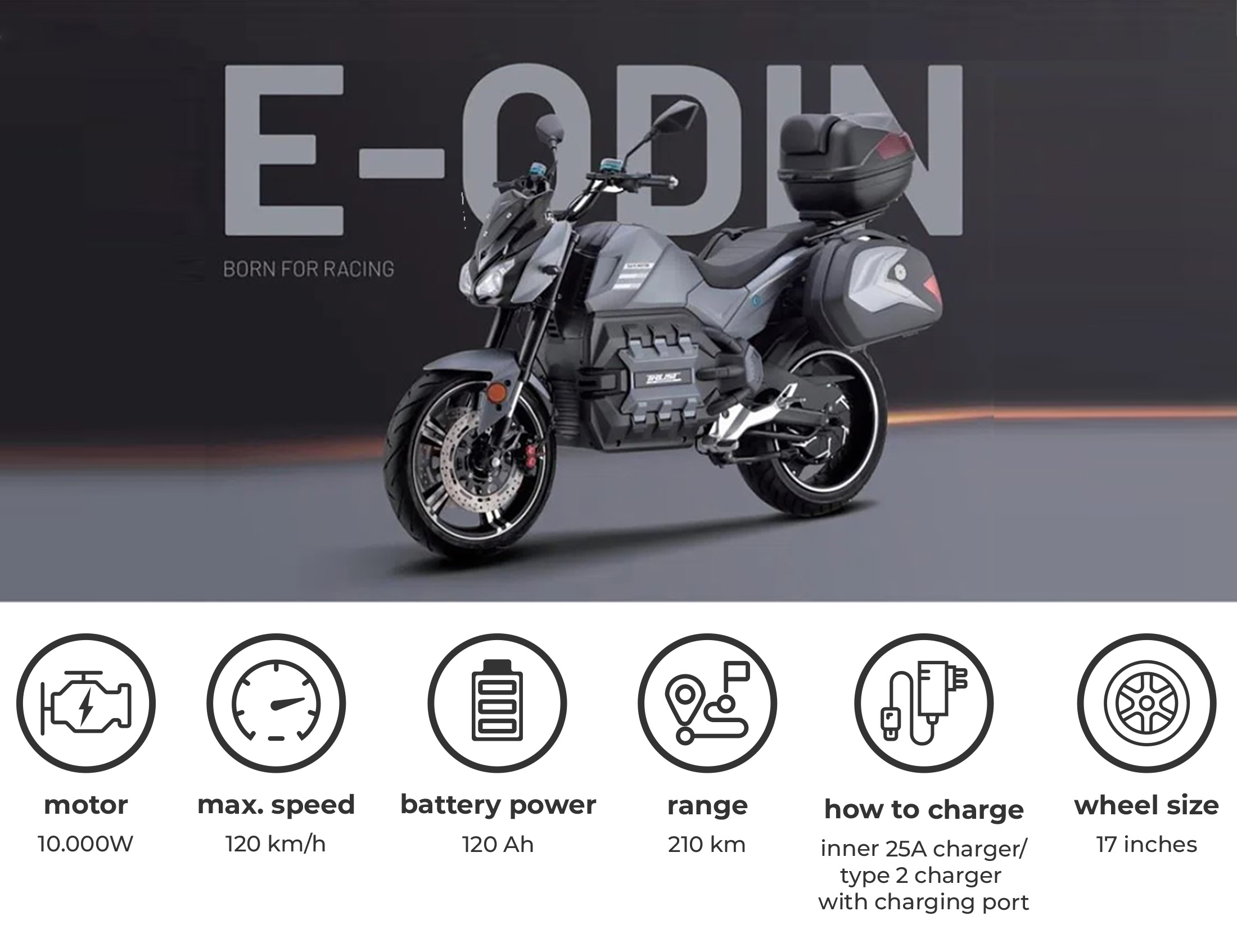 Dayi e odin 3 0 pro 10kw e roller e scooter e motorcycle 17 inch 120 km